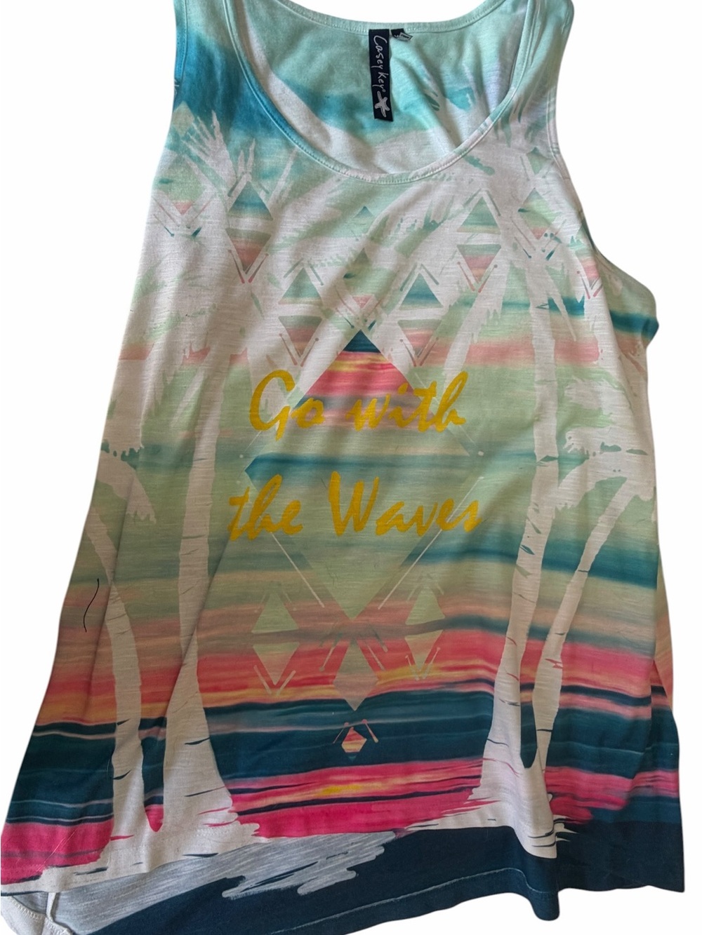 Coastal Vibes Multicolor Stripe Tank Top - Go with the Waves